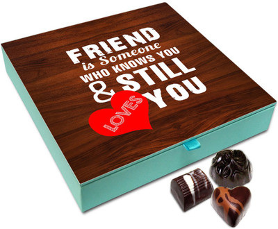 Chocholik Friendship Gift Box - Friend Knows Everything And Still Loves You Chocolate Box For Friends - 9pc Truffles(108 g)
Chocholik Friendship Gift Box - Friend Knows Everything And Still Loves You Chocolate Box For Friends - 9pc Truffles(108 g)