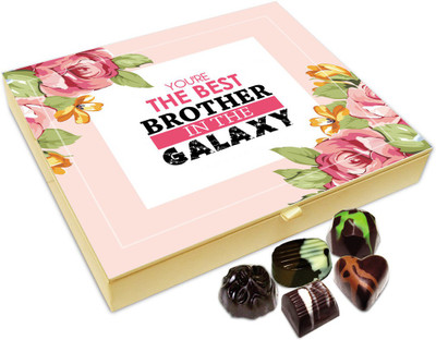 Chocholik Rakhi Gift Box - Best Brother In The Galaxy Chocolate Box For Brother / Sister - 20pc Truffles(240 g)
Chocholik Rakhi Gift Box - Best Brother In The Galaxy Chocolate Box For Brother / Sister - 20pc Truffles(240 g)