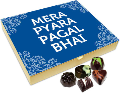 Chocholik Rakhi Gift Box - I Have A Lovely Crazy Brother Chocolate Box For Brother / Sister - 20pc Truffles(240 g)
Chocholik Rakhi Gift Box - I Have A Lovely Crazy Brother Chocolate Box For Brother / Sister - 20pc Truffles(240 g)