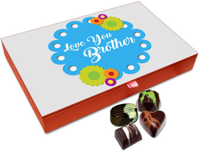 Chocholik Rakhi Gift Box - I Love You Brother Chocolate Box For Brother / Sister - 12pc Truffles(144 g)
Chocholik Rakhi Gift Box - I Love You Brother Chocolate Box For Brother / Sister - 12pc Truffles(144 g)