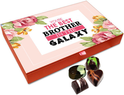 Chocholik Rakhi Gift Box - Best Brother In The Galaxy Chocolate Box For Brother / Sister - 12pc Truffles(144 g)
Chocholik Rakhi Gift Box - Best Brother In The Galaxy Chocolate Box For Brother / Sister - 12pc Truffles(144 g)