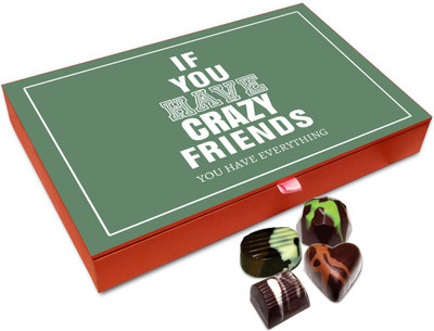 Chocholik Friendship Gift Box - U Have Everything With Crazy Friends Chocolate Box For Friends - 12pc Truffles(144 g)
Chocholik Friendship Gift Box - U Have Everything With Crazy Friends Chocolate Box For Friends - 12pc Truffles(144 g)