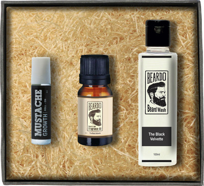Beardo The Black Velvette Beard Fragrance Hair Oil - Beard Wash - Moustache Growth Rollon Combo Set(Set of 3)
Beardo The Black Velvette Beard Fragrance Hair Oil - Beard Wash - Moustache Growth Rollon Combo Set(Set of 3)