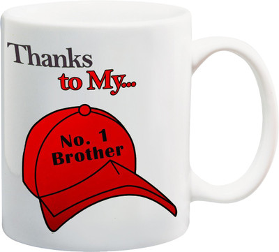 ME&YOU Raksha Bandhan Gift For Bro/ Bhai; thanks to my no.1 brother printed Ceramic Mug(325 ml), Multicolor
ME&YOU Raksha Bandhan Gift For Bro/ Bhai; thanks to my no.1 brother printed Ceramic Mug(325 ml), Multicolor