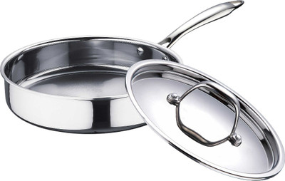 Bergner Argent Tri-ply Fry Curry Pan 0 cm diameter with Lid(Stainless Steel, Induction Bottom), Silver
Bergner Argent Tri-ply Fry Curry Pan 0 cm diameter with Lid(Stainless Steel, Induction Bottom), Silver