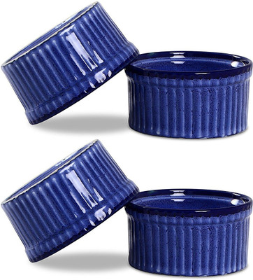 caffeine Dessert Serving Bowl Ceramic/Stoneware in Glossy Blue Ramekins (Set of 4) Handmade Ceramic, Stoneware Bowl Set(Blue, Pack of 4) 
caffeine Dessert Serving Bowl Ceramic/Stoneware in Glossy Blue Ramekins (Set of 4) Handmade Ceramic, Stoneware Bowl Set(Blue, Pack of 4)