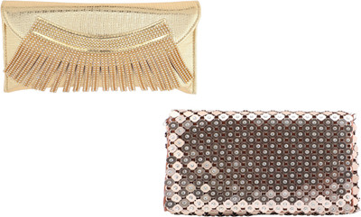 zuberi couture Casual Gold, Silver Clutch 
zuberi couture Casual Gold, Silver Clutch