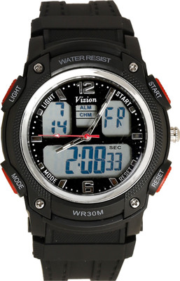Vizion 8018609AD-4 Dual Time Alarm Watch Watch - For Men