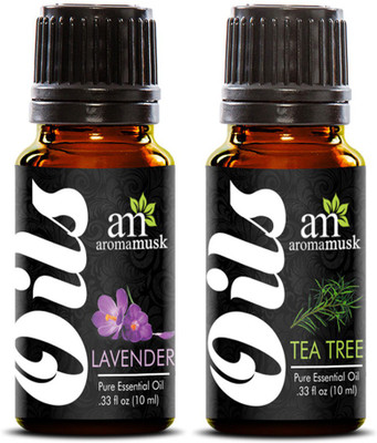 AromaMusk 100% Pure Lavender + Tea Tree Essential Oil - 10ml (Therapeutic Grade, Natural And Undiluted)(10 ml)
AromaMusk 100% Pure Lavender + Tea Tree Essential Oil - 10ml (Therapeutic Grade, Natural And Undiluted)(10 ml)