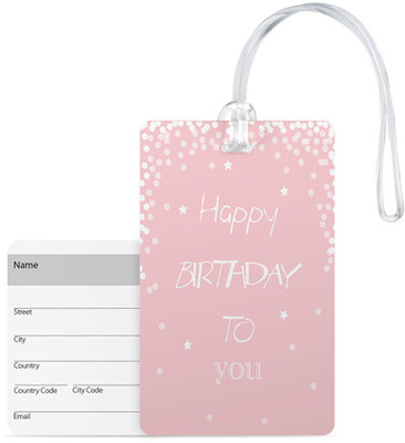 100yellow Happy Birthday To You Print Pvc Luggage/Bag Tag With Silicon Strap- Ideal For Travel/Gift Luggage Tag(Multicolor)
100yellow Happy Birthday To You Print Pvc Luggage/Bag Tag With Silicon Strap- Ideal For Travel/Gift Luggage Tag(Multicolor)
