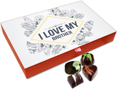 Chocholik Rakhi Gift Box - I Love My Brother And He Knows It Chocolate Box For Brother / Sister - 12pc Truffles(144 g)
Chocholik Rakhi Gift Box - I Love My Brother And He Knows It Chocolate Box For Brother / Sister - 12pc Truffles(144 g)