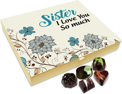 Chocholik Rakhi Gift Box - I Love You MY Sweetest Sister Chocolate Box For Brother / Sister - 20pc Truffles(240 g)
Chocholik Rakhi Gift Box - I Love You MY Sweetest Sister Chocolate Box For Brother / Sister - 20pc Truffles(240 g)