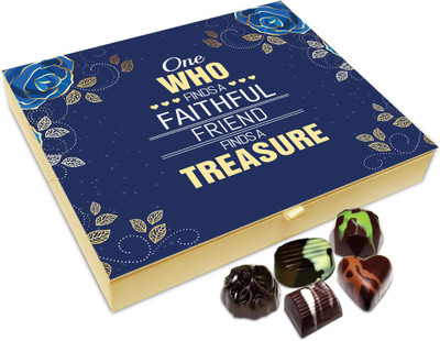 Chocholik Friendship Gift Box - Faithful Friends Are Like Treasures Chocolate Box For Friends - 20pc Truffles(240 g)
Chocholik Friendship Gift Box - Faithful Friends Are Like Treasures Chocolate Box For Friends - 20pc Truffles(240 g)