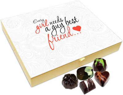 Chocholik Friendship Gift Box - A Girl Needs A Guy Best Friend Chocolate Box For Friends - 20pc Truffles(240 g)
Chocholik Friendship Gift Box - A Girl Needs A Guy Best Friend Chocolate Box For Friends - 20pc Truffles(240 g)