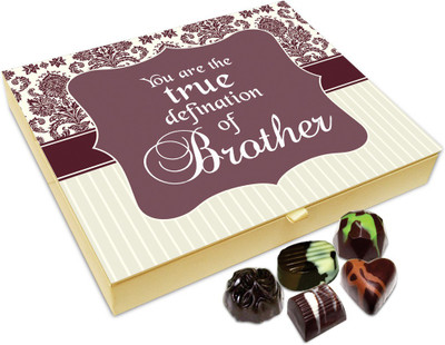 Chocholik Rakhi Gift - You Are The True Definition Of Brother Chocolate Box For Brother / Sister - 20pc Truffles(240 g)
Chocholik Rakhi Gift - You Are The True Definition Of Brother Chocolate Box For Brother / Sister - 20pc Truffles(240 g)