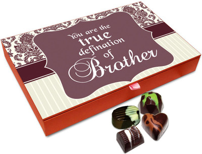 Chocholik Rakhi Gift - You Are The True Definition Of Brother Chocolate Box For Brother / Sister - 12pc Truffles(144 g)
Chocholik Rakhi Gift - You Are The True Definition Of Brother Chocolate Box For Brother / Sister - 12pc Truffles(144 g)