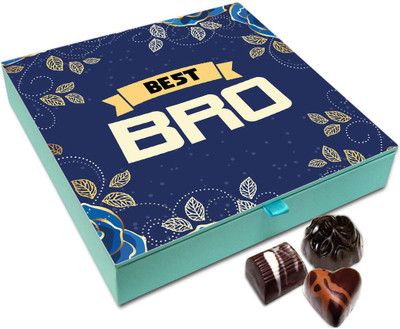 Chocholik Rakhi Gift Box - You Are The Best Bro Ever Chocolate Box For Brother / Sister - 9pc Truffles(108 g)
Chocholik Rakhi Gift Box - You Are The Best Bro Ever Chocolate Box For Brother / Sister - 9pc Truffles(108 g)