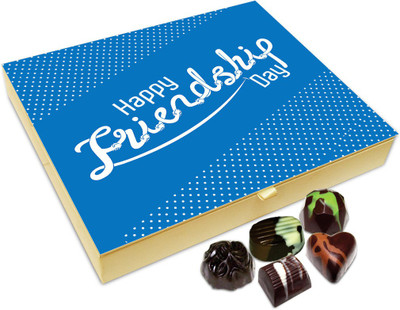 Chocholik Friendship Gift Box - Happy Friendship Day To My Lovely Friends Chocolate Box For Friends - 20pc Truffles(240 g)