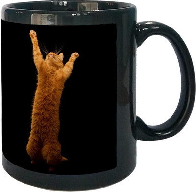 Arkist i like to move it move Black Ceramic Mug(340 ml), Multicolor