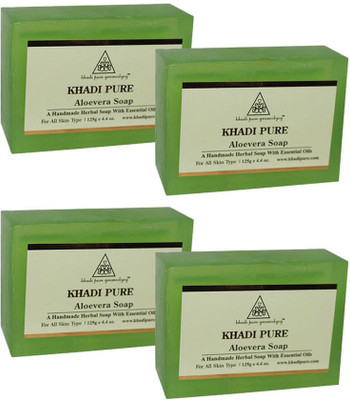 Khadi Pure Herbal Aloevera Soap(500 g, Pack of 4)