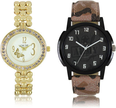 LOREM W06-3-203 New Stylish Best Designer Combo Hand Watch - For Men & Women