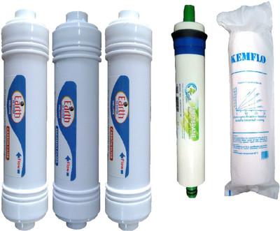 Earth Ro System Earthrosystem 1 Year RO service Kit,earth80 gpd membrane with Inline set Solid Filter Cartridge(0.001, Pack of 5)
Earth Ro System Earthrosystem 1 Year RO service Kit,earth80 gpd membrane with Inline set Solid Filter Cartridge(0.001, Pack of 5)
