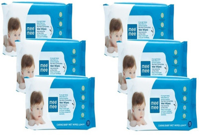 MeeMee Caring Baby Wet Wipes with Lemon Fragrance - 72 pcs (Pack of 6)(6 Pieces)
MeeMee Caring Baby Wet Wipes with Lemon Fragrance - 72 pcs (Pack of 6)(6 Pieces)