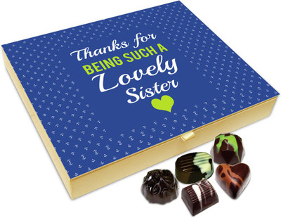 Chocholik Rakhi Gift Box - Thank You For Being Such An Amazing Brother Chocolate Box For Brother / Sister - 20pc Truffles(240 g)
Chocholik Rakhi Gift Box - Thank You For Being Such An Amazing Brother Chocolate Box For Brother / Sister - 20pc Truffles(240 g)
