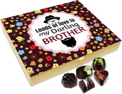 Chocholik Rakhi Gift - Loads Of Love To My Darling Brother Chocolate Box For Brother / Sister - 20pc Truffles(240 g) 
Chocholik Rakhi Gift - Loads Of Love To My Darling Brother Chocolate Box For Brother / Sister - 20pc Truffles(240 g)
