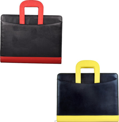 COI leatherite black/red and black/yellow leatherite file folder and resume folder for documents and certificate for office executive folder and interview document file and folders for students with Free writing pad and pen ( set of 2 )(Set Of 2, Black, R
COI leatherite black/red and black/yellow leatherite file folder and resume folder for documents and certificate for office executive folder and interview document file and folders for students with Free writing pad and pen ( set of 2 )(Set Of 2, Black, R