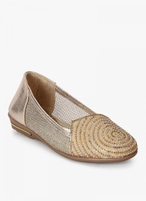 Glitzy Galz Girls Slip-on Flats(Gold