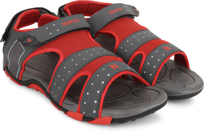 Newport Men Grey/Red Sports Sandals