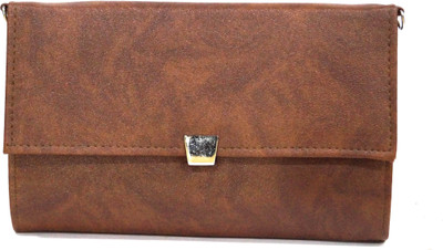 Nemichand Jewels Girls Casual Brown PU Sling Bag