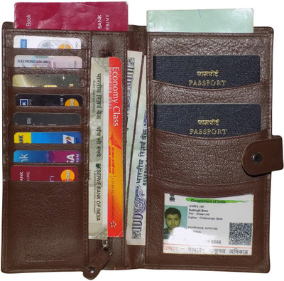 Style 98 Girls Brown Genuine Leather Wrist Wallet(8 Card Slots)