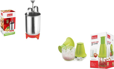 Nestwell MENDUVADA MAKER WITH QUICK CHEAF VEG. CUTTER COMBO Vada Maker(Silver)