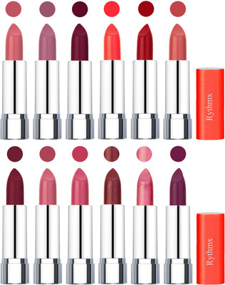 Rythmx Creamy Matte Lipstick 016(Orange Fever, Plum, Maroon, Orange, Red, Peach, Brick Red, Peach, Magenta, Matelic Mauve, Matelic Pink, Dark Purple, 48 g)
Rythmx Creamy Matte Lipstick 016(Orange Fever, Plum, Maroon, Orange, Red, Peach, Brick Red, Peach, Magenta, Matelic Mauve, Matelic Pink, Dark Purple, 48 g)