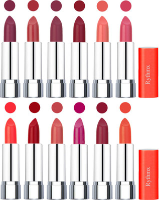 Rythmx Creamy Matte Lipstick 013(Dark Purple, Coral, Mauve, Radish Maroon, Light Orange, Peach, Orange, Red, Peach, Dark Pink, Maroon Rebel, Orange, 48 g)
Rythmx Creamy Matte Lipstick 013(Dark Purple, Coral, Mauve, Radish Maroon, Light Orange, Peach, Orange, Red, Peach, Dark Pink, Maroon Rebel, Orange, 48 g)