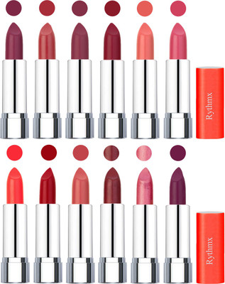 Rythmx Creamy Matte Lipstick 013(Dark Purple, Coral, Mauve, Radish Maroon, Light Orange, Peach, Orange, Red, Peach, Matelic Mauve, Matelic Pink, Dark Purple, 48 g)
Rythmx Creamy Matte Lipstick 013(Dark Purple, Coral, Mauve, Radish Maroon, Light Orange, Peach, Orange, Red, Peach, Matelic Mauve, Matelic Pink, Dark Purple, 48 g)