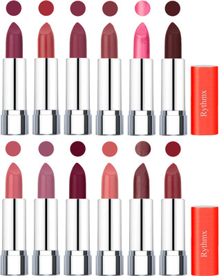 Rythmx Creamy Matte Lipstick 012(Dark Purple, Coral, Mauve, Nude, Dark Pink, Coffee, Orange Fever, Plum, Maroon, Matelic Peach, Matelic Coffee, Red, 48 g)
Rythmx Creamy Matte Lipstick 012(Dark Purple, Coral, Mauve, Nude, Dark Pink, Coffee, Orange Fever, Plum, Maroon, Matelic Peach, Matelic Coffee, Red, 48 g)
