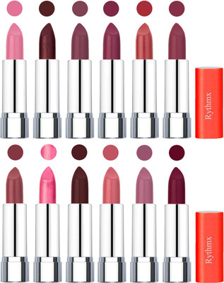 Rythmx Creamy Matte Lipstick 006(Pink, Cherry, Purple, Dark Purple, Coral, Mauve, Nude, Dark Pink, Coffee, Orange Fever, Plum, Maroon, 48 g)
Rythmx Creamy Matte Lipstick 006(Pink, Cherry, Purple, Dark Purple, Coral, Mauve, Nude, Dark Pink, Coffee, Orange Fever, Plum, Maroon, 48 g)