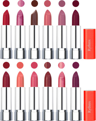 Rythmx Creamy Matte Lipstick 010(Orange Red, Light Purple, Brown, Orange Fever, Plum, Maroon, Radish Maroon, Light Orange, Peach, Matelic Mauve, Matelic Pink, Dark Purple, 48 g)
Rythmx Creamy Matte Lipstick 010(Orange Red, Light Purple, Brown, Orange Fever, Plum, Maroon, Radish Maroon, Light Orange, Peach, Matelic Mauve, Matelic Pink, Dark Purple, 48 g)