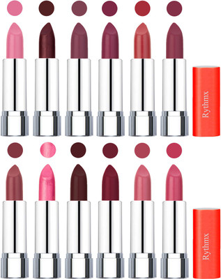 Rythmx Creamy Matte Lipstick 006(Pink, Cherry, Purple, Dark Purple, Coral, Mauve, Nude, Dark Pink, Coffee, Brick Red, Peach, Magenta, 48 g)
Rythmx Creamy Matte Lipstick 006(Pink, Cherry, Purple, Dark Purple, Coral, Mauve, Nude, Dark Pink, Coffee, Brick Red, Peach, Magenta, 48 g)