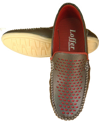Stylotrendz Gift for Eid Stylish & Trendy Loafers For Men(Black, Black red