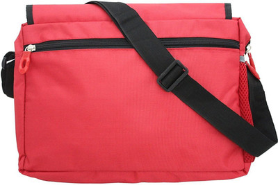 Must Visit Men & Women Casual Red Nylon Sling Bag