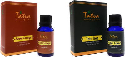 Tatva 100% Pure Essential Oil- COMBO (Sweet Orange 15ml & Tea Tree 15ml)(30 ml)