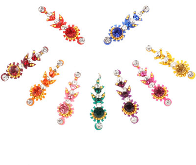 Instabuyz Stylish Foerhead Multicolor Bindis(Long)