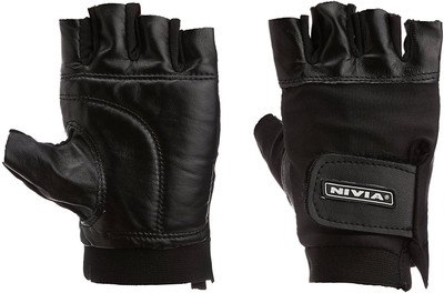 Nivia Leather Gym & Fitness Gloves (, Black