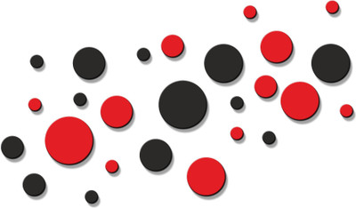 Sehaz Artworks Wall Decal Sticker(Pack of 26, Red;black