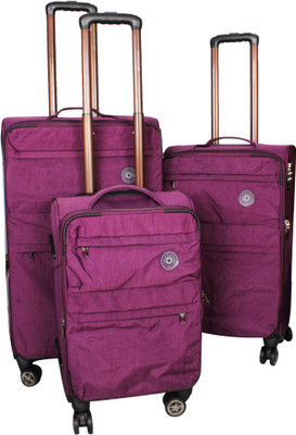 Satchi Club Italy Luggage 3 Pcs Set (55,65,75 Cms) 4 Wheel Soft Sided Water Resistant Expandable Check-in Luggage - Inches(Purple
Satchi Club Italy Luggage 3 Pcs Set (55,65,75 Cms) 4 Wheel Soft Sided Water Resistant Expandable Check-in Luggage - Inches(Purple