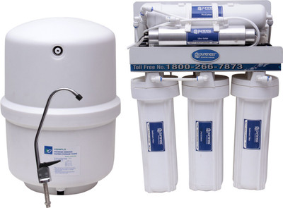 pureness Pureness Under Sink RO Water Purifier in food grade body 10 L RO + UV + UF Water Purifier(White)